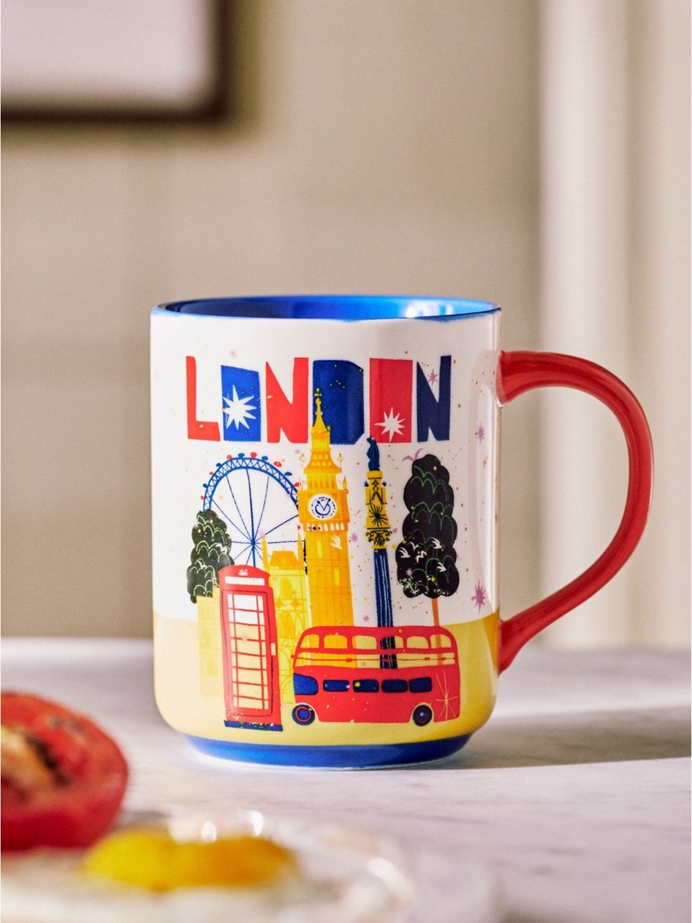 Anthropologie Daniella Manini Stoneware Mug | London | NIB